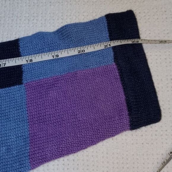 B.P. Design Sz L Blue Embellished & Embroidered Holiday Full Zip Tassel Cardigan - Picture 12 of 12